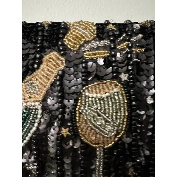 New Release From India to You Celebration New Year Champagne Beaded Bag Viral - Picture 5 of 6